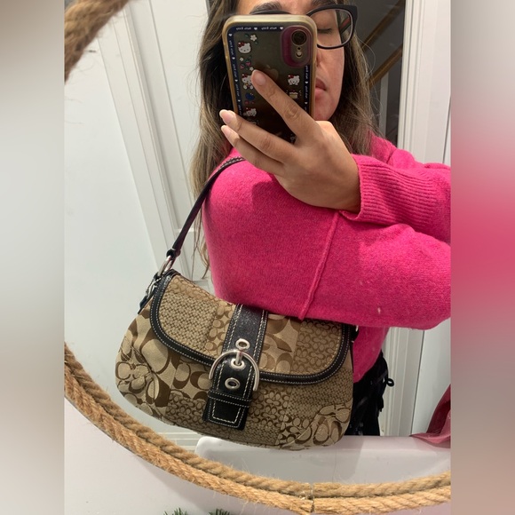 ✨New Y2K Coach Brown and Black Signature Patchwork Soho Shoulder Bag ✨ - Picture 3 of 17